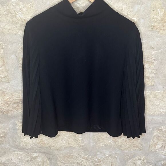Fabulous Alba Conde Designer Dressy Blouse Pleated Sleeves EU 40 - Picture 2 of 5